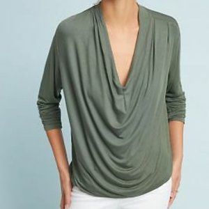 NWT Anthropologie Maeve Melissa Drape Blouse